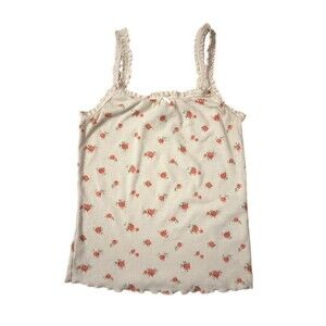 H&M Divided Women's M Floral Lace Trim Tank Top Multicolor Casual